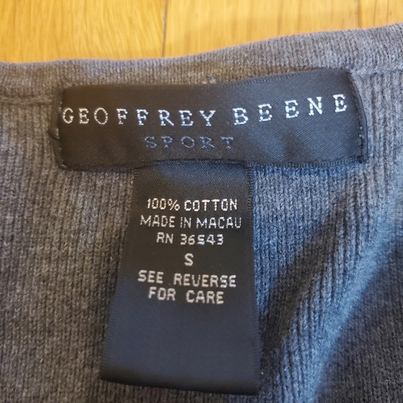 Vintage grey black geometric crewneck sweater cotton Geoffrey Beene - Picture 3 of 4